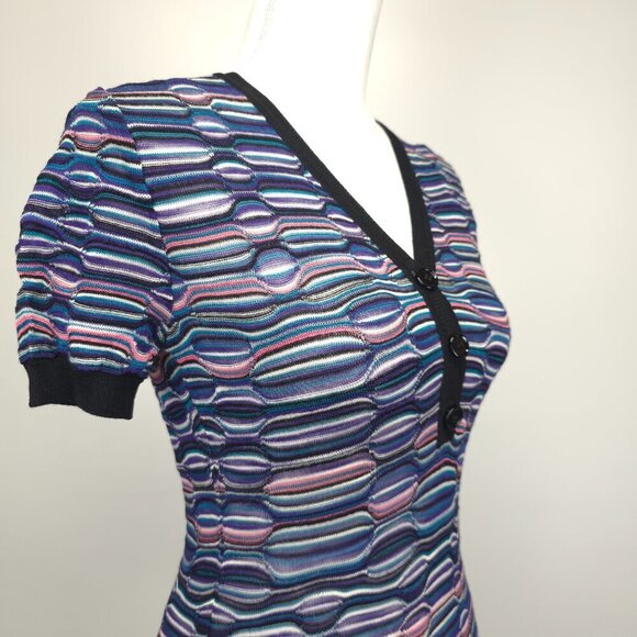 M MISSONI Multi Color Viscose Wool Blend Knit Shirt - Picture 3 of 11